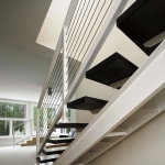 Contemporary Cable Stair Railing